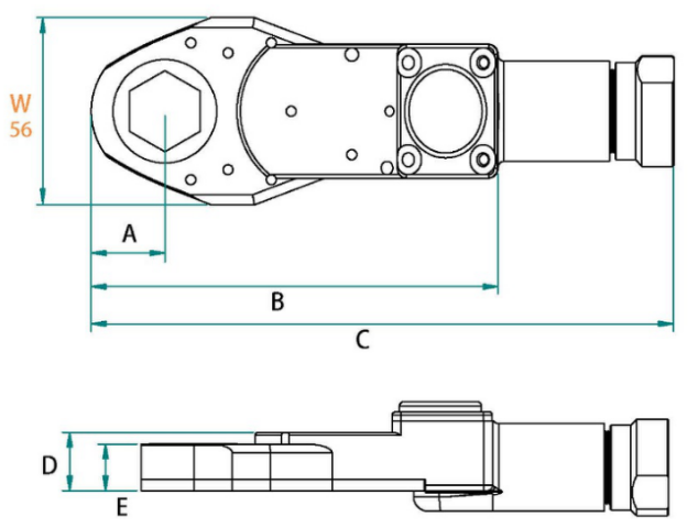 مفتاح ربط خارجي مغلق مقاس 56 مم