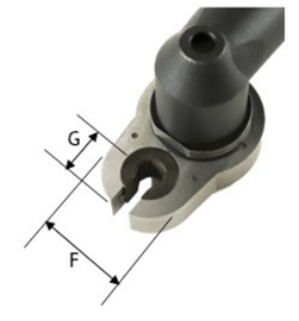 أبعاد كل جزء من المقعد الخارجي المغلق GF